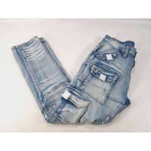 Copper Rivet Jeans 32x32  (fits 33x32.5) Patchwork Y2K Punk Rock Grunge